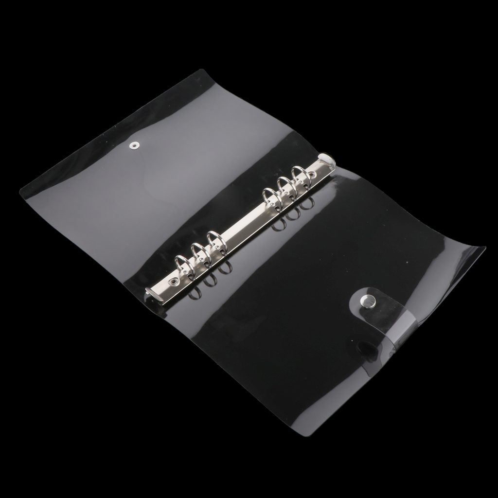 

6 round rings a5 / a6 pvc loose-leaf cover notebook sheet binder pages folder, Purple;pink