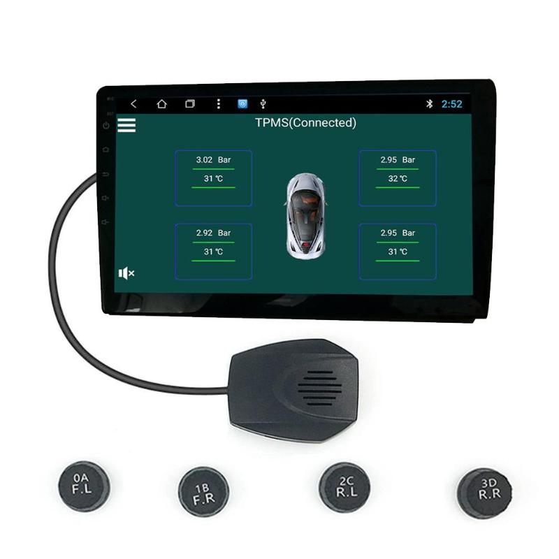 

USB Android TPMS Tire Pressure Monitor Android Navigation Pressure Monitoring Alarm System Wireles for Car Stereo Tablet