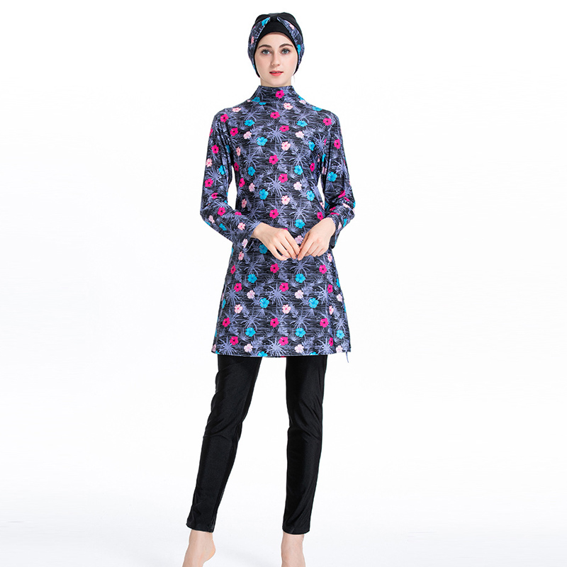 

Muslim Swim Plus Size Wear Burkinis Bathing Suit Beach Sport Swimsuit Full Coverage Muslim Swimwear Islamic Women Modest Hijab