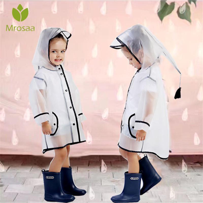 Mrosaa imperméable Eva manteau de pluie garçon enfants filles coupe-vent Poncho vêtements de pluie combinaison de pluie maternelle enfants bébé i