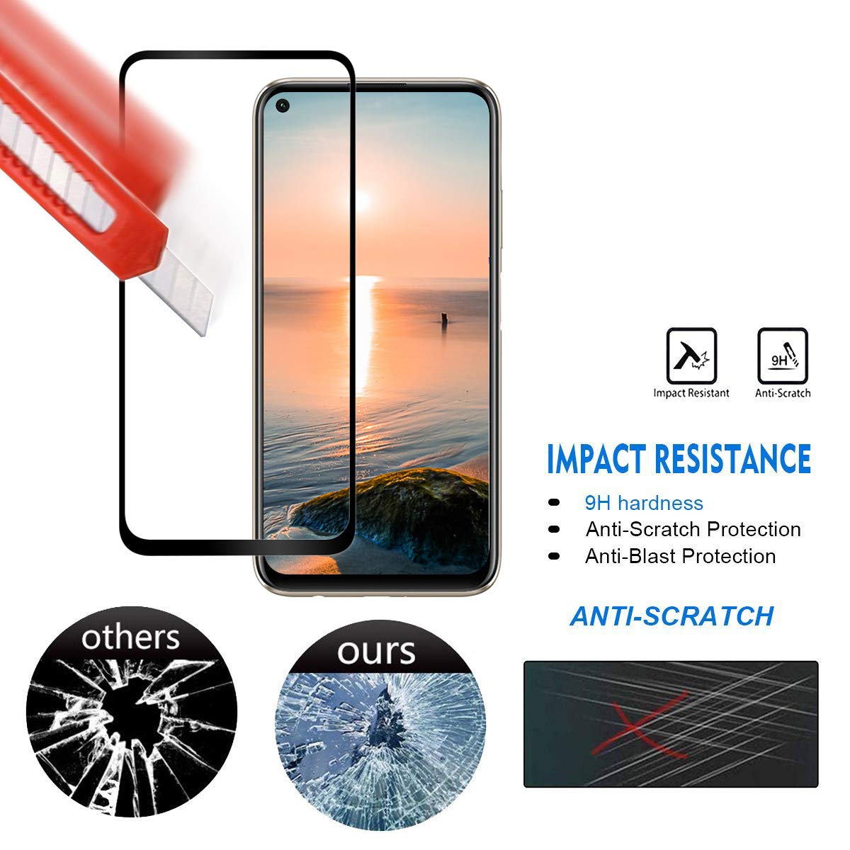 

For Motorola Moto G Stylus 5G G8 Power One Hyper E6S 9H Hardness Bubble Free Full Cover Anti-Scratch Screen Protector Tempered Glass