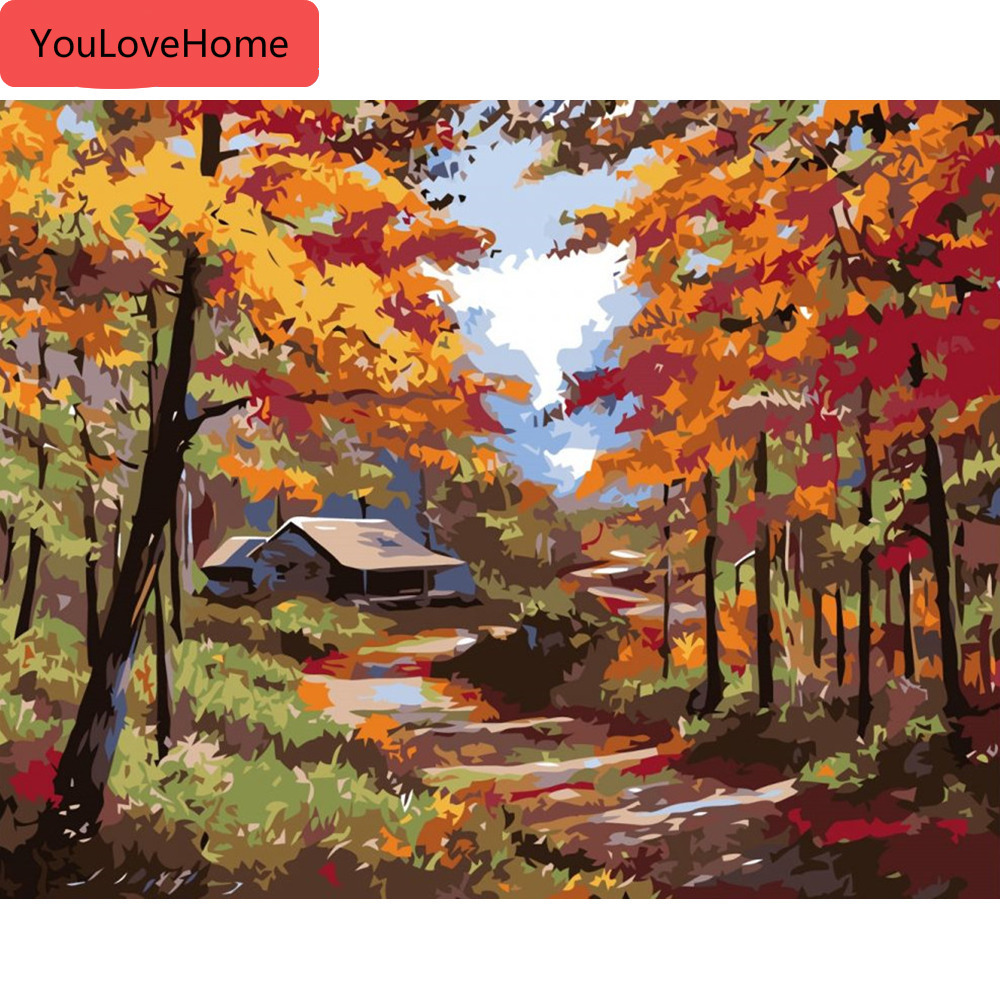 Discount Autumn Forest Oil Painting Autumn Forest Oil Painting On Sale At Dhgate Com