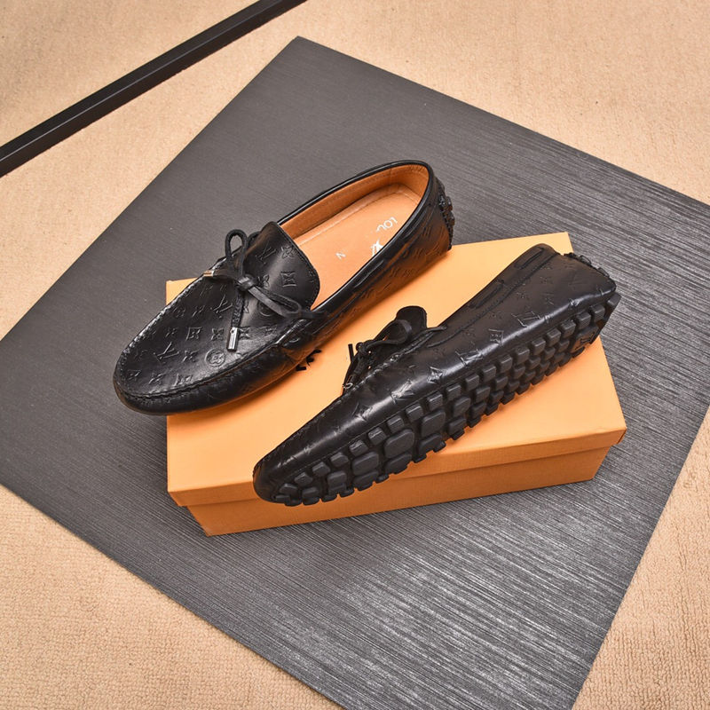 

2021 Mens dress shoes Set foot luxury designer shoes men brogue shoe business Driving eather with gold thread Genuine leather metal size38~46, Black