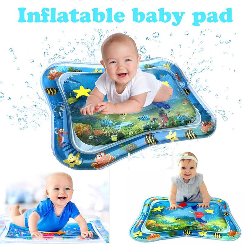 

Inflatable Water Play Mat For Kids baby Game Rug Educational Sport Crawling Mats Blanket Children Mats Carpet 66*50cm, Blue