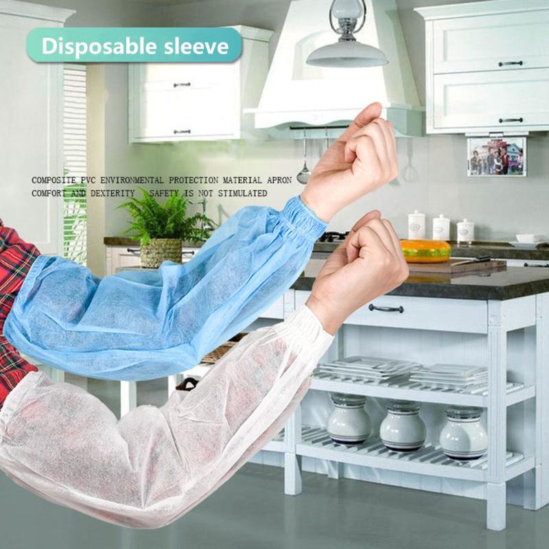 

10 pcs Disposable Non-woven Fabrics Oversleeves Arm Sleeves Protective Covers Oil Resistance Cleaning Anti-fouling Kitchen
