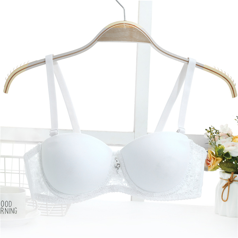 

Half cup Sexy Lace Push Up Bra Underwear Girls Best party dress T Shirt Bra gather breast sleep lingerie 32-36