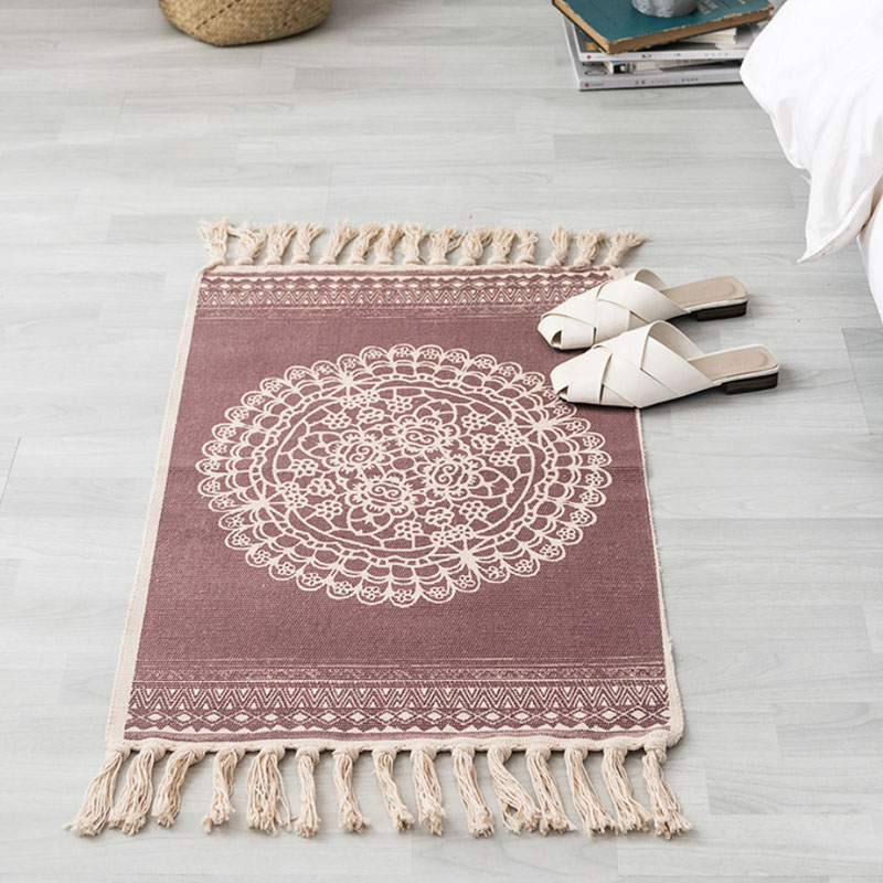

Retro Fashion Natural Cotton Linen bedroom Doormat Rugs Door Mats Outdoor Throw Rugs for Front Porch Entry Way Kitchen Bathroom Carpets