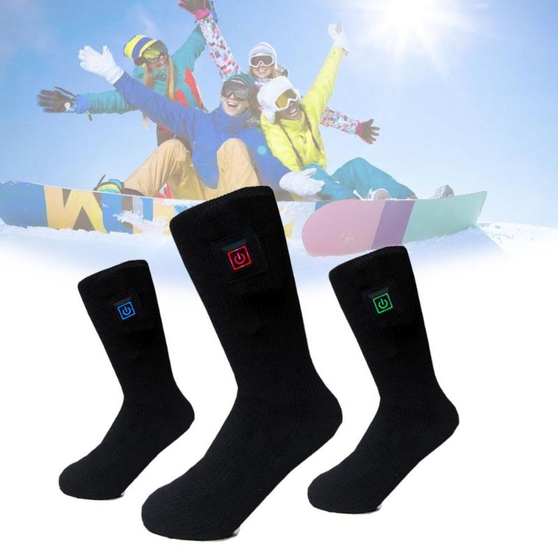 

1 Pair Upgrade Heating Socks Rechargeable Battery Electric Heating Socks Man Women Winter Warmer Keep Warm, Black