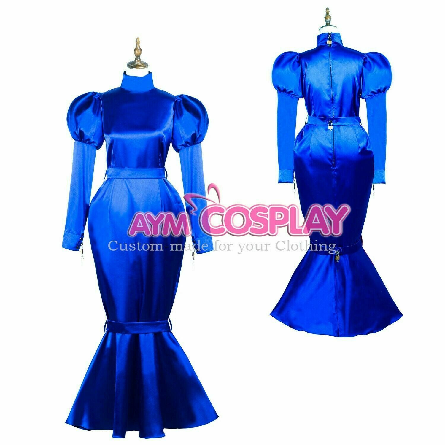 

Lockable satin bound dress Fish tailcosplay bind costume Tailor-made cosplay