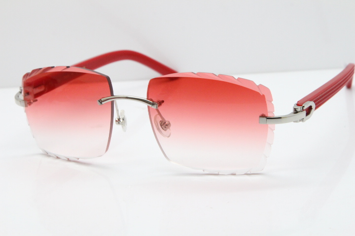

Superior Suppliers Rimless Glasses Woman Red Aztec SunGlasses Metal Mix Arms 3524012 SunGlasses Unisex Sunglasses Carved Lens C Decoration gold frame Eyewear