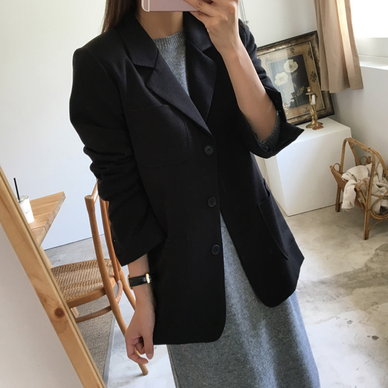 

Women' blazer feminine jacket 2020 Korean version of the new spring and autumn elegant ladies suit Fashion black coat