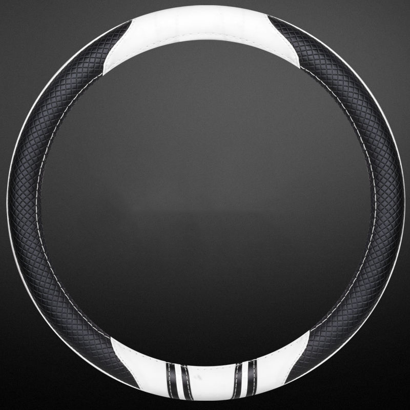 

4 Colors Sport Car Steering Wheel Cover Leather Antiskid Wear-resistant Four Seasons Universal Steering Wheel Cover Customizable