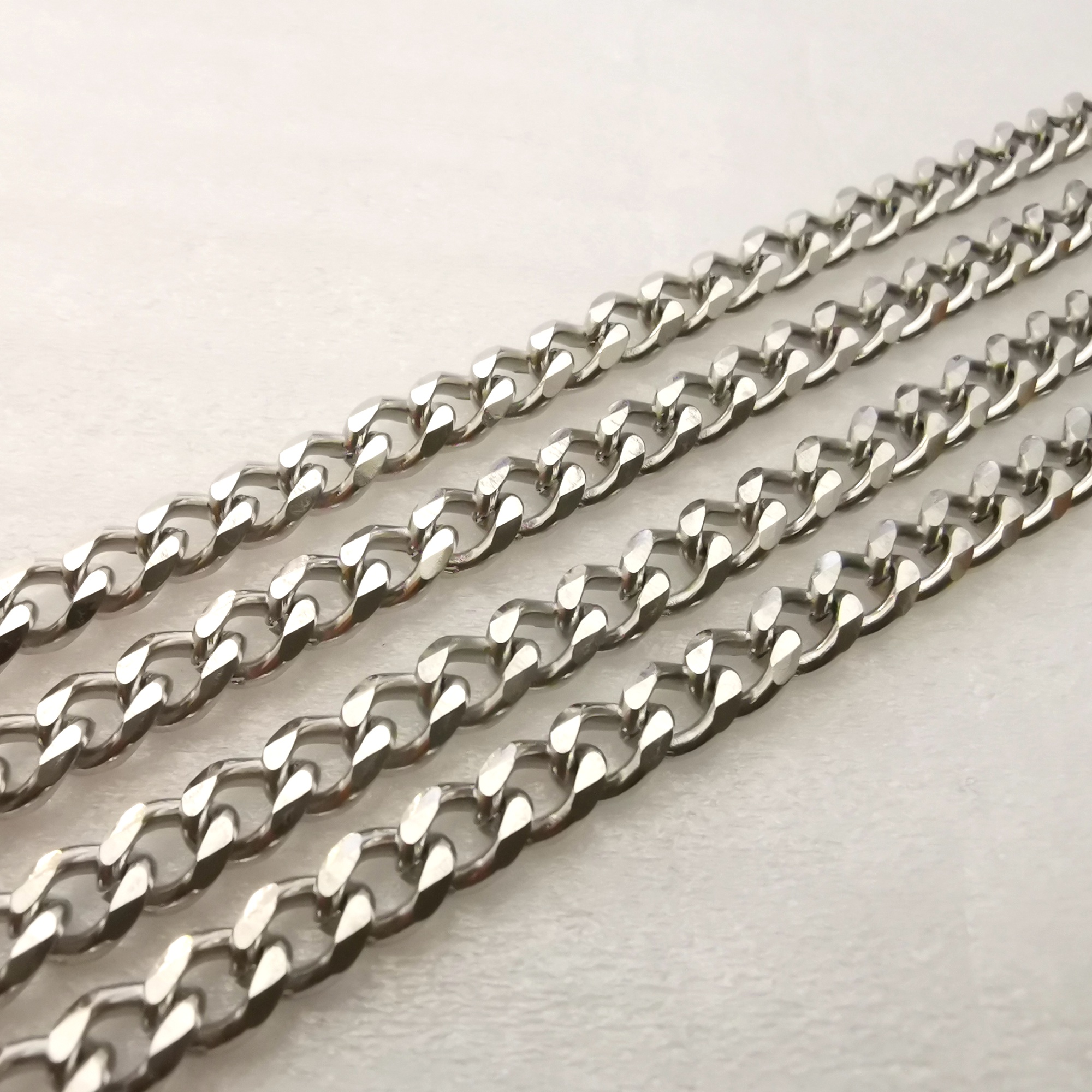 5pcs Lot 5mm/8mm 24'' stainless steel silver shiny curb chain necklace Mens Fashion cool jewelry gifts high quality shiny