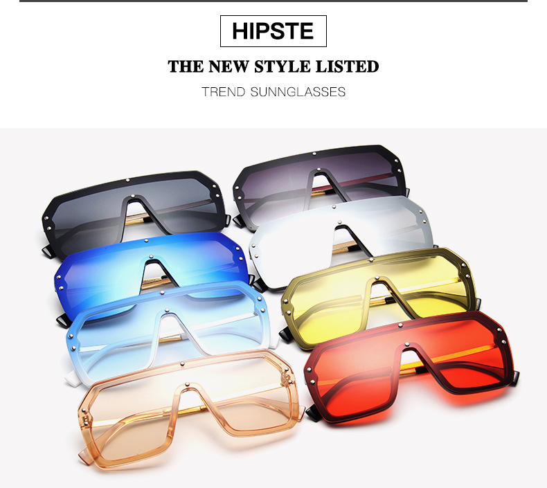

sunglasses Oversized Sunglasses womens sunglasses Siamese personality colorful fashion match cool sun glasses