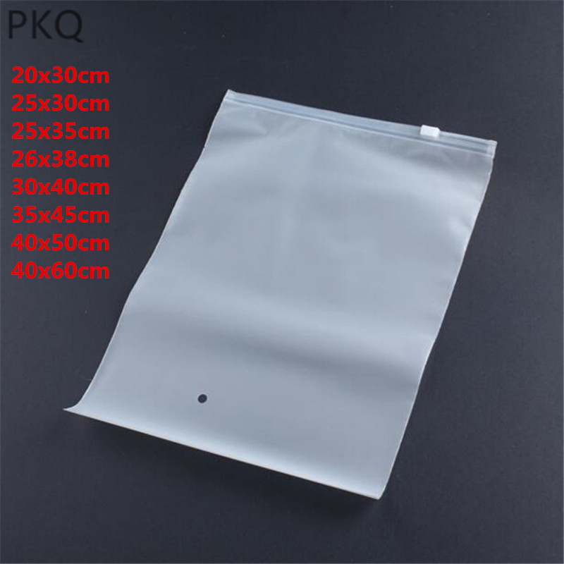 

Matte Clear Plastic Storage Bag Travel shoes Bags Reclosable bag Seal Packing Pouch For Cosmetic Clothes 5pcs