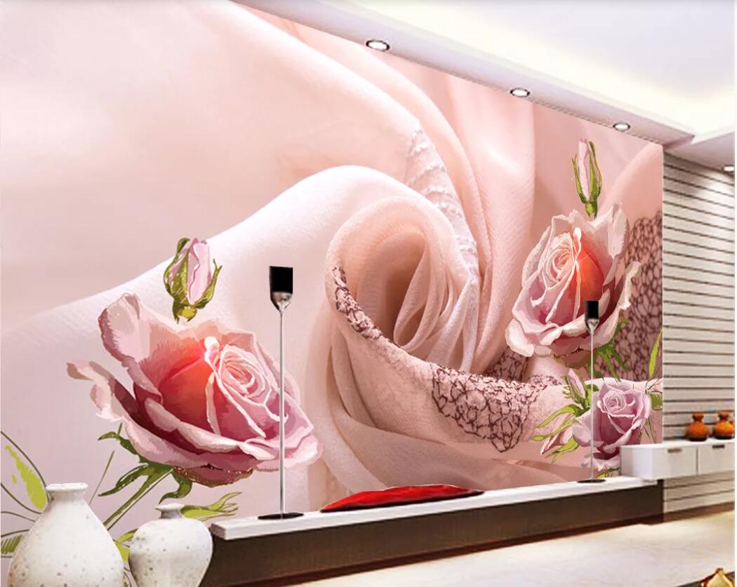 

3d room wallpaper custom photo mural HD silk flowers 3D TV background wall home decor wall art pictures wallpaper for walls 3 d, Non-woven fabric