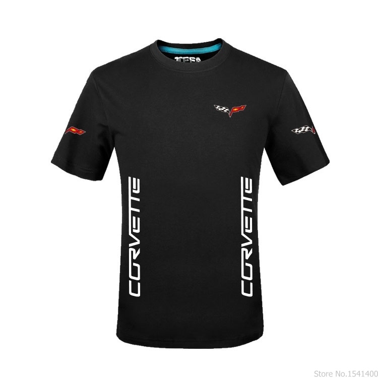 

Men Woman T Shirts Cotton Chevrolet Corvette T-shirt Short Sleeve Solid Color Casual Tops For Summer, Black