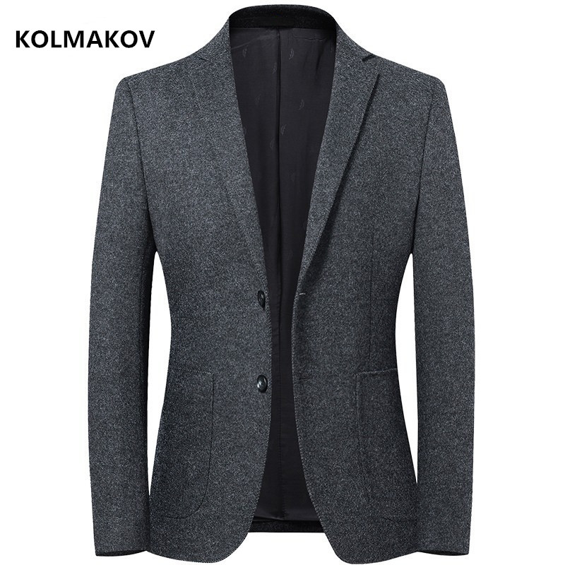 

2020 new arrival spring blazers men casual fashion wool blazer men,men's casual wool jackets,plus-size -4XL, Blue