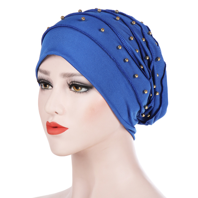 Coda lunga di velluto donna CAPS Turbante Cappelli Hijab Mussulmano Sciarpa Testa Wrap araba Islam