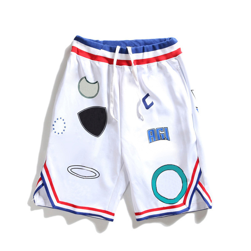 

18SS Mens Stylist Shorts High Quality Mens Summer Basketball Shorts Famous Pants Pour Hommes Sportswear, White