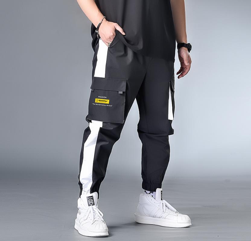 

7XL 6XL 5XL XXXXL Plus 2020 Hip Hop Joggers Men Black Harem Pants Multi-pocket Ribbons Man Sweatpants Streetwear Casual Mens
