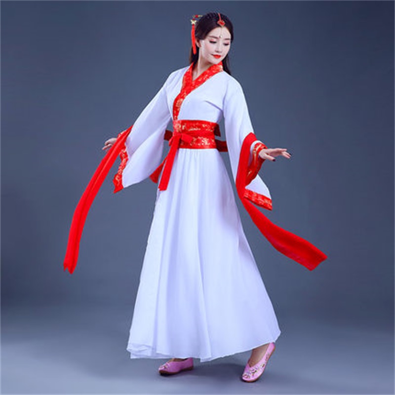 

Women's Chinese Style Hanfu Guzheng Opera Traditional Costume Costume Dance Wide Sleeve qing dynasty Performance Clothes, Pink