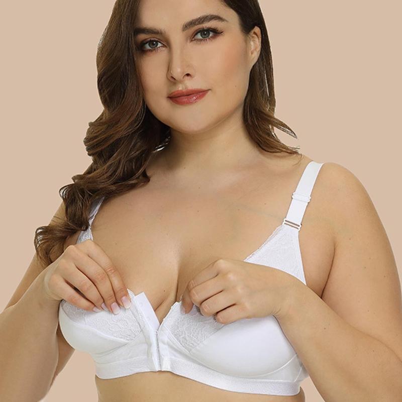 

High Quality White Bra Push Up Bras For Women Seamless Embroidery Lace Sexy Lingerie Plus Size Women Underwear Set Bralette New, As pic