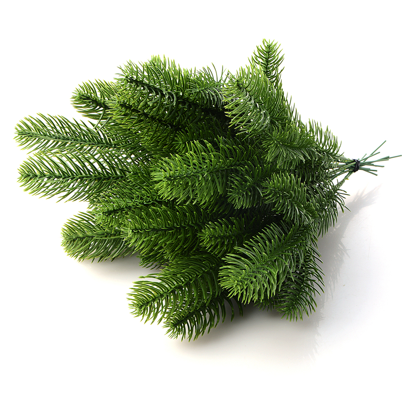 

10Pcs Artificial Flower Fake Green Plants Pine Branches Christmas Tree For Christmas Party Decorations Xmas Tree Ornaments New