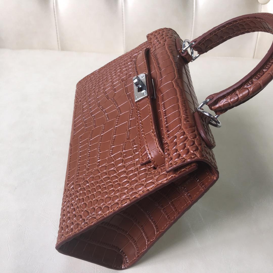 

Alligator 22CM Mini Bags Women Genuine Totes Fashion Leather Scarf Bag With Shoulder Horse Lady Handbag GOOD Quality Fmjdm, White
