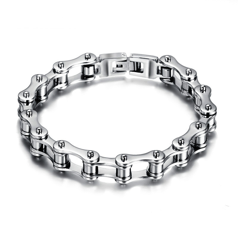 

Meaeguet Fashion Stainless Steel Bike Bracelet Men Biker Bicycle Motorcycle Chain Bracelets Bangles Jewelry BR-088