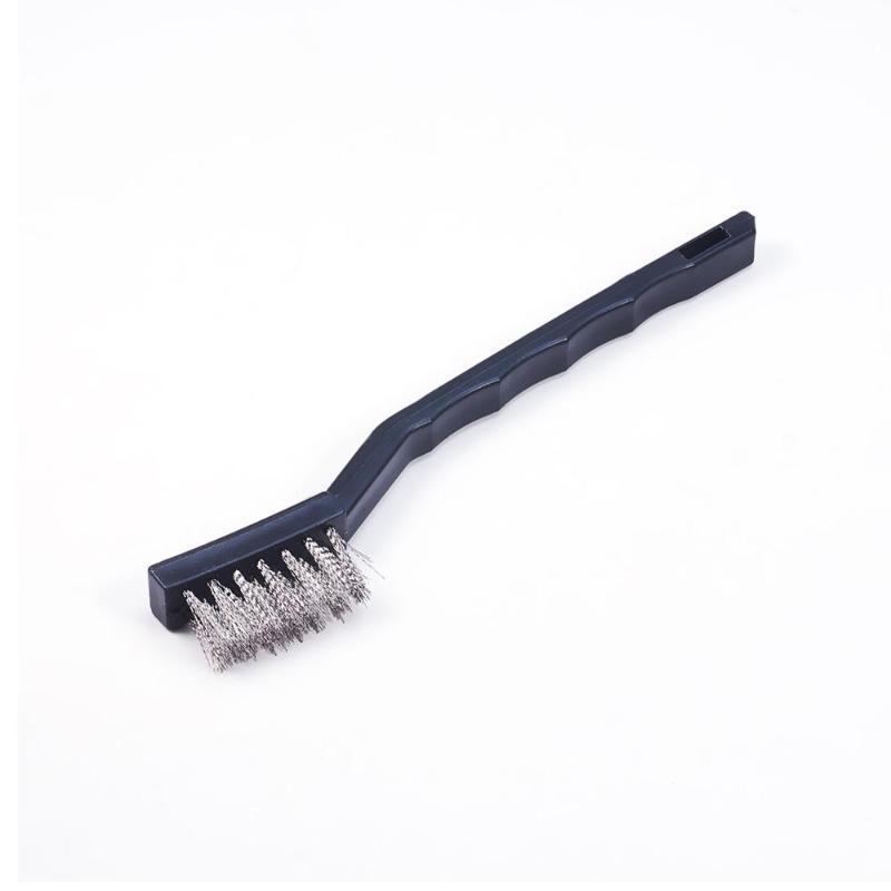 

Hot 5pcs/10pcs/20pcs Plastic Handle Wire Cleaning Brush 17cm Total Length 1.3cm Working Width Stainless Steel Wire Brush