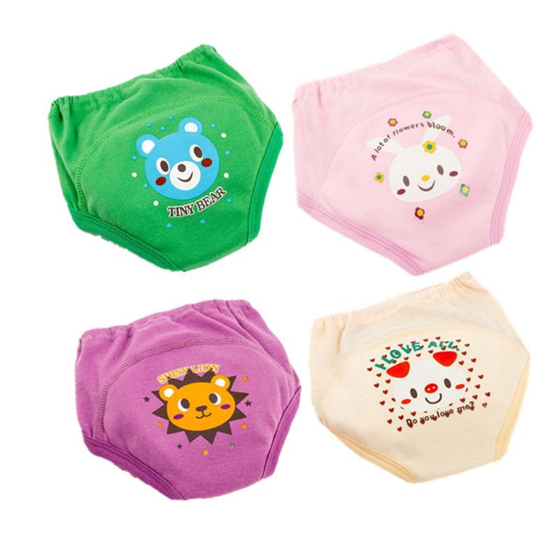 Potty Training Pants Baby Nappies for Toddler Boy Girl Panties Reusable Washable Cloth Cotton Diapers Waterproof-image-526901323