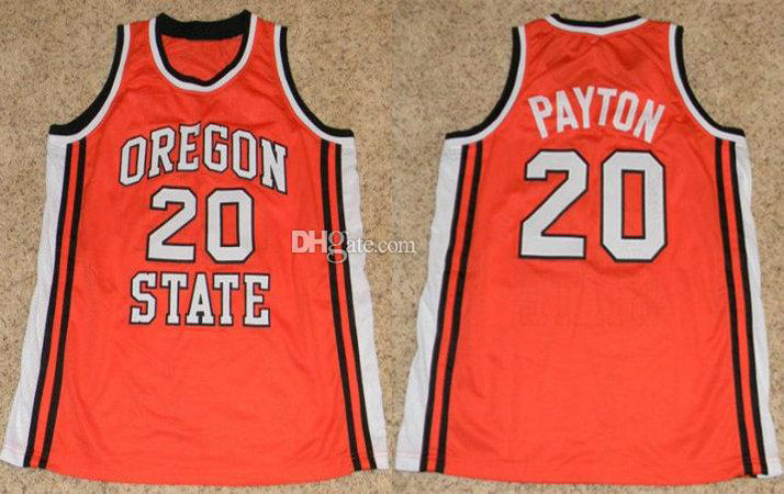 

Oregon State Beavers University Gary Payton #20 College Retro Basketball Jersey Men's Stitched Custom Any Number Name Jerseys, As show