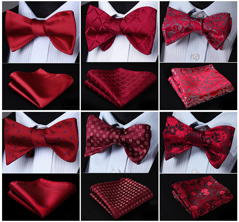 NOEUD PAPILLON pour Homme ou Femme Rouge Bordeaux en Satin Bowtie Men Burgundy