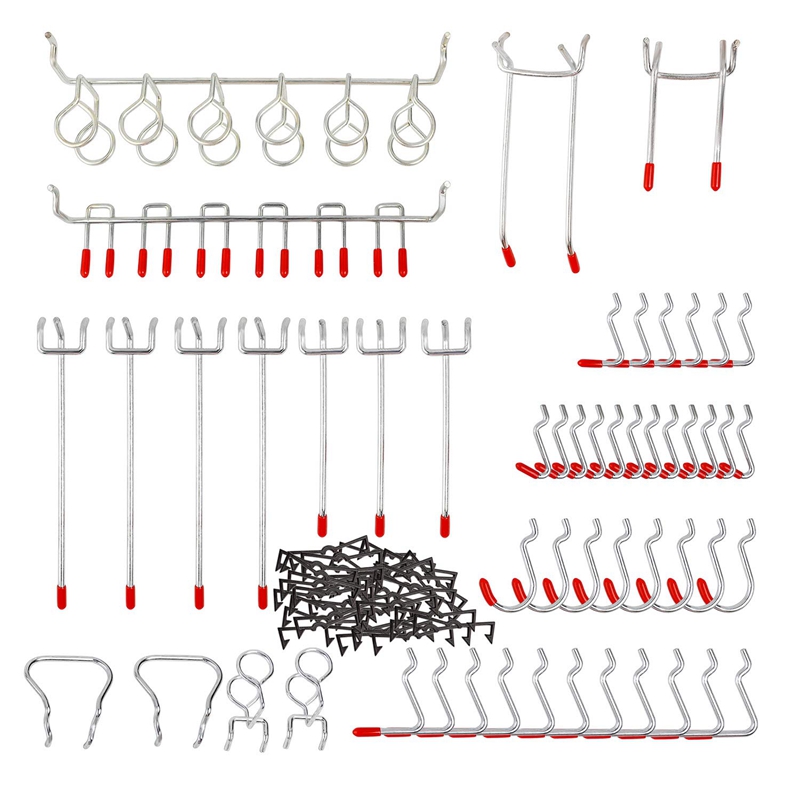 

AFBC 52Pcs Pegboard Hooks Assortment Home Storage Hooks System Peg Board Tool Hanger Set Garage Kitchen Workshop Organizer Utili