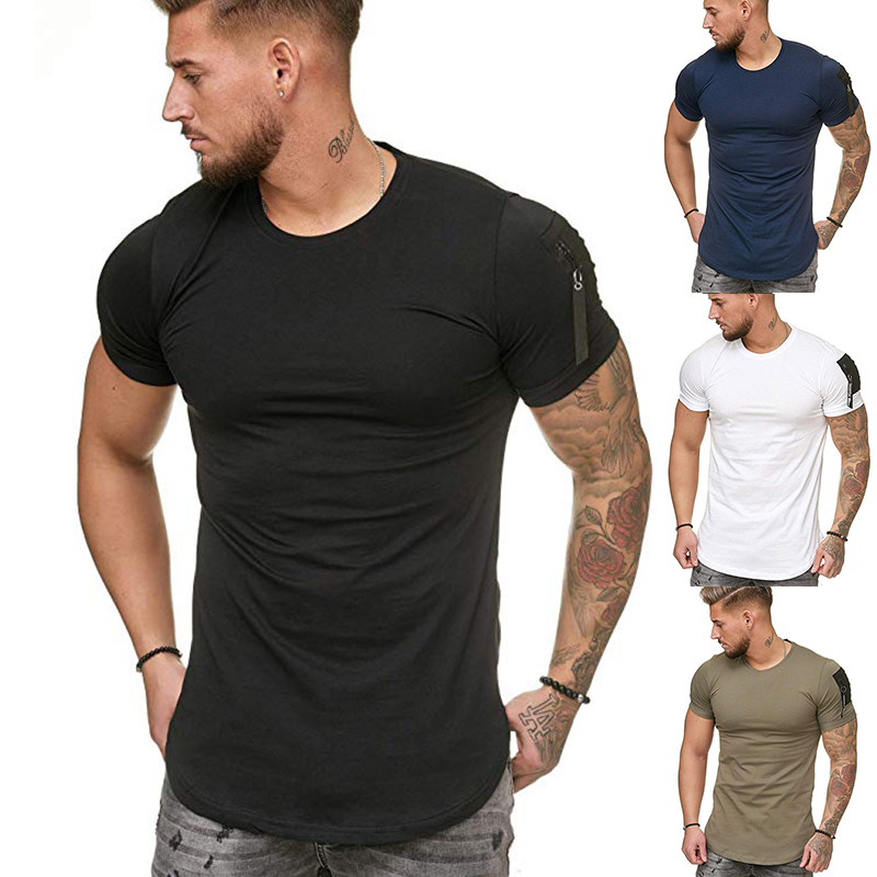 

Men's T-Shirts Mens T Shirts Short Sleeve T-shirt Pocket Stitching Slim Casual Sports Clothes M-3XL, Navy blue