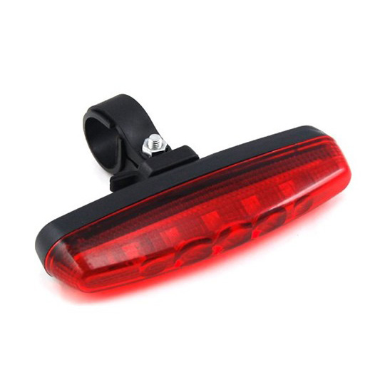

Cycling Bicycle Bike Red 5 LED Rear Tail Light 4 Modes Safety Lamp