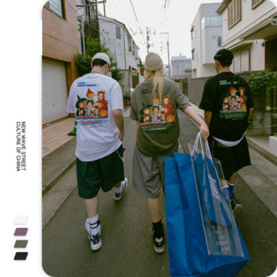 

Men Womens Designer T Shirts Fashion Tide Brand Retro Fun Cartoon Personality Printed Loose T-shirt Men Luxury tee tops Hot Sale, White