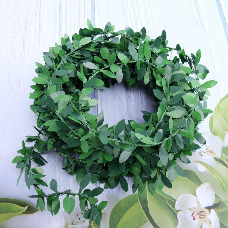 

7.5m Artificial Garland Foliage Green Leaves Simulated Vine Artificial Ivy Leaf Garland Plants Fake Leaves For Wedding Party, As pic