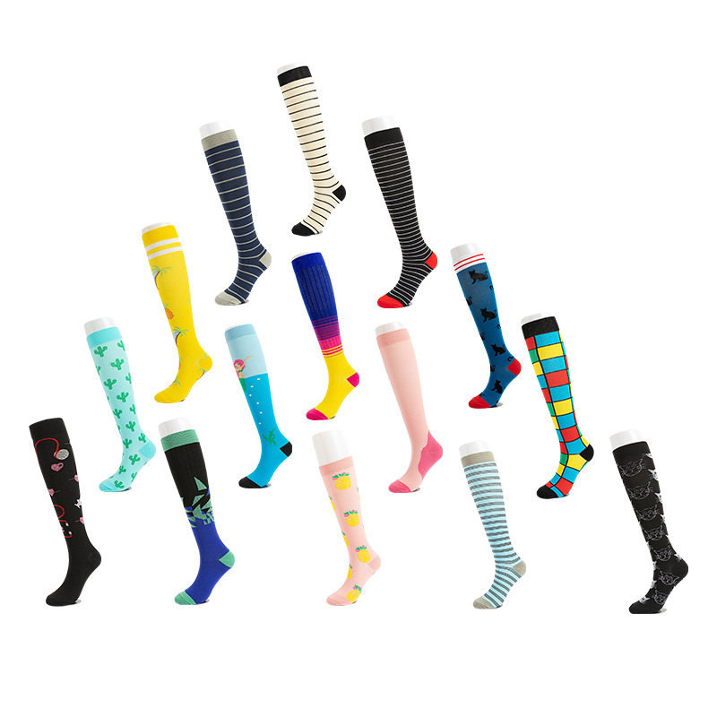 

Compression Socks Varicose Veins Shin Splints Socks Hiking Running Climbing Leg Relief Pain Knee High Stockings, Qys1004-white
