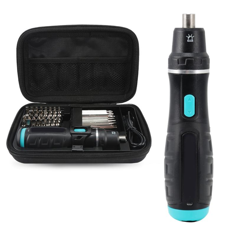 

3.6V Cordless Electric Screwdriver Set Household Repairing Tools Rechargeable Handle LED Speed Home Diy Mini Drill Power Tools