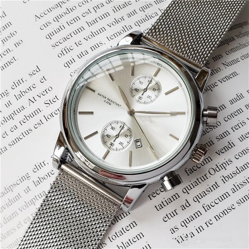

BOSS Luxury Mens Watches High Quality 40mm Quartz Stopwatch Relogio Fashion Deisgner Watches Stainless Steel Wristwatches, 12