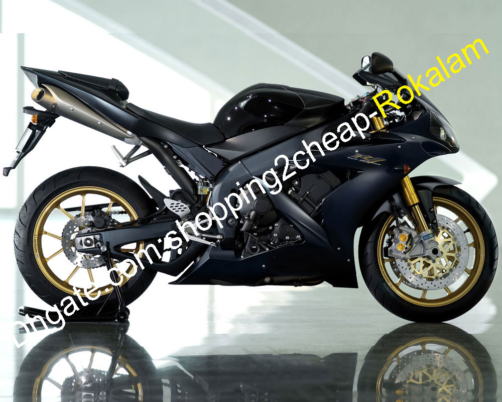 Kit de carrosserie moto noir pour Yamaha YZF R1 2004 2005 2006 YZF1000 04 05 06 YZF-R1 YZF-1000 YZFR1 Carénage de moto ABS (moulage par injection