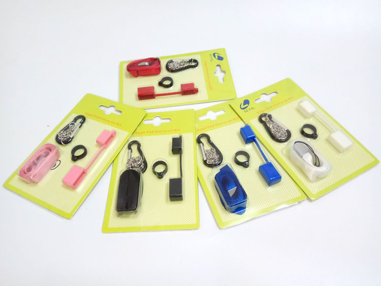 

Vape Pod Carry On Kit with Anti dust silicone cap Lanyard Vape Ring For COCO SMPO MT Ecig vape Pen Holder DHL Free