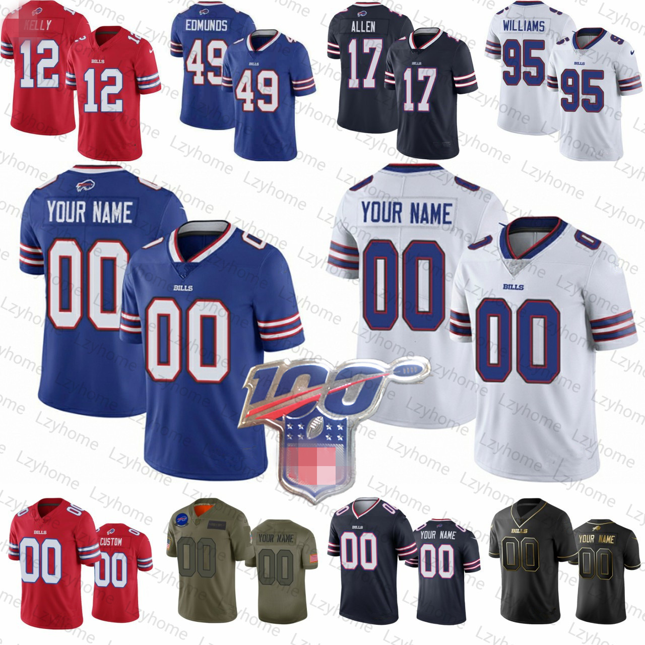 what color are the bills home jerseys