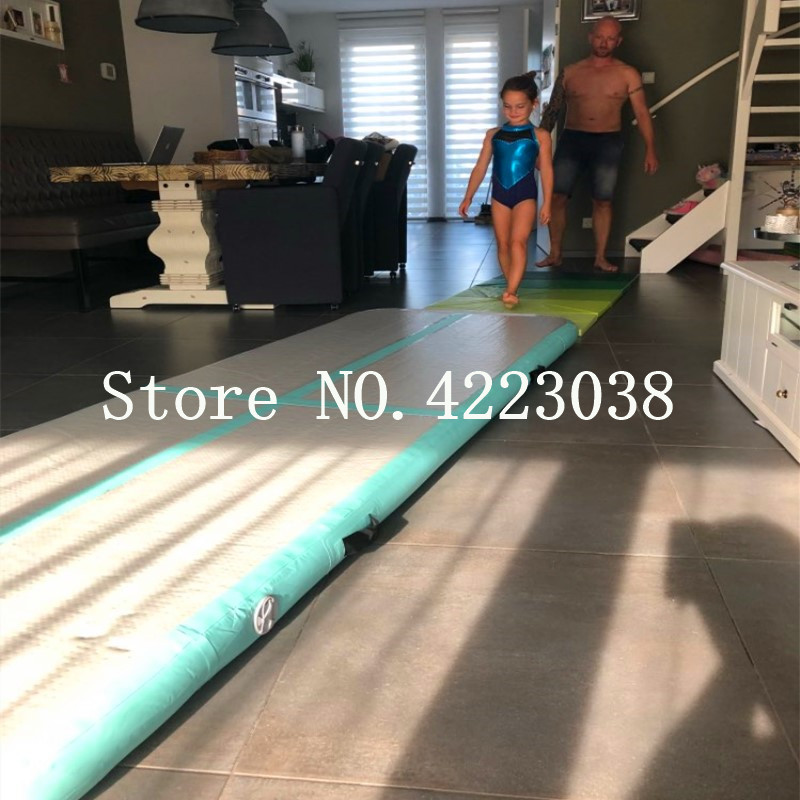 

8*1*0.2m inflatable gymnastics tumbling mat air tumbling track /electric pump air floor mat for home use/cheerleading/beach/park or water