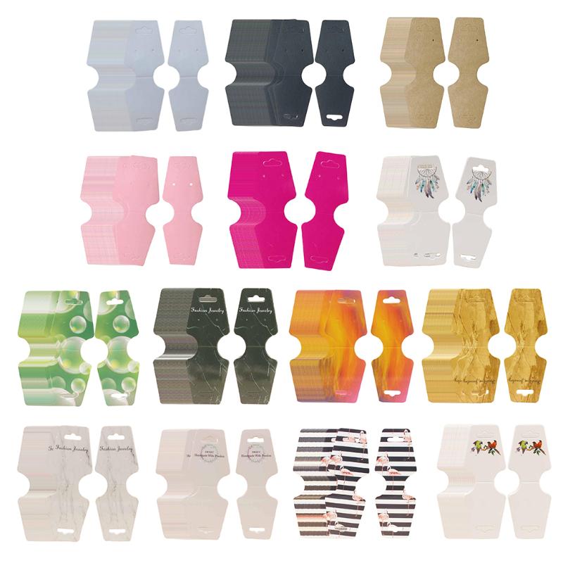 

Display Cards - 100-Pack Jewelry Display Cards, Jewelry Card Holder for Hair Elastics, Necklaces, Bracelets, Earrings, Anklets