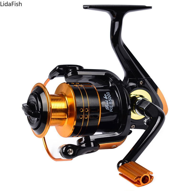 

12BB Carp Fishing Reel Coil Wheel Spinning Fishing Reel 5.2:1REB1000-REB7000 High Speed Pesca