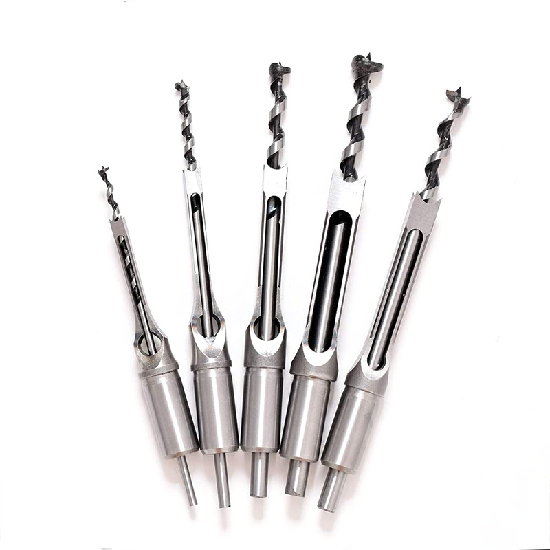 

Woodworking Square Drill Bits Set, Wood Mortising Chisel Countersink Bits Woodworker Hole Saw Power Tool Kits, Set of 5
