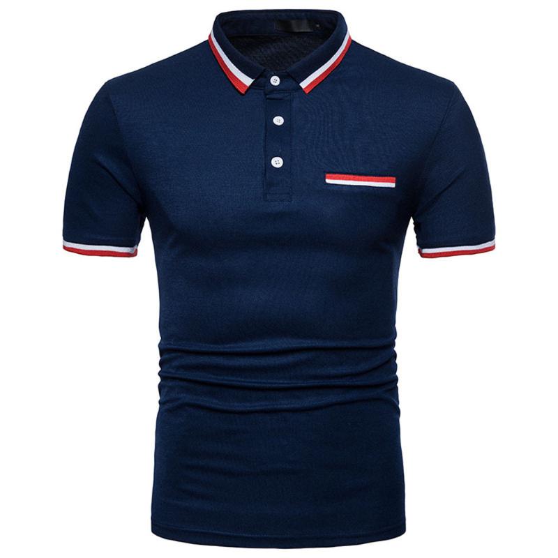 

Summer Brand Fashion Classic Men Shirt 2020 Summer Slim Short Sleeve Polos Shirt Mens Personality Plus Size, Black